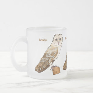 Tasse Givré Illustration de dessin animé de la chouette grange