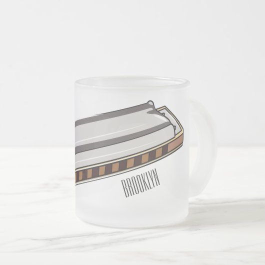Tasse Givré Illustration de dessin d'Harmonica (Devant droit)