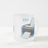 Tasse Givré Illustration de dessin d'imprimante (Devant droit)