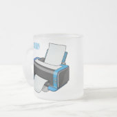 Tasse Givré Illustration de dessin d'imprimante (Devant gauche)