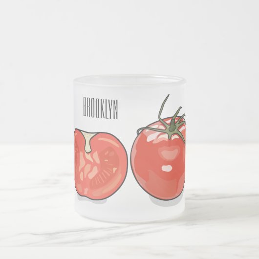 Tasse Givré Illustration de dessin sur la tomate (Centre)