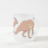 Tasse Givré Illustration de la caricature de dinosaure du para (Devant droit)