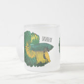 Tasse Givré Illustration de la caricature de poisson de combat (Devant gauche)