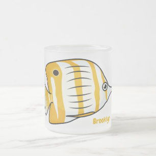 Tasse Givré Illustration de la caricature du poisson papillon 