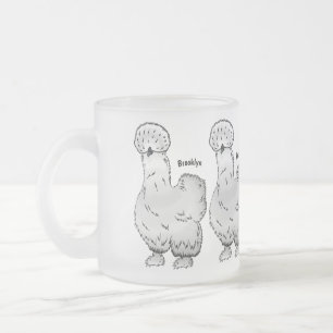 Tasse Givré Illustration de la caricature du poulet Silkie