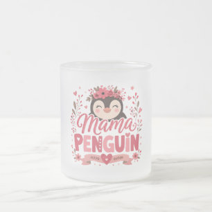 Tasse Givré Illustration de la maternité de maman pingouin à f