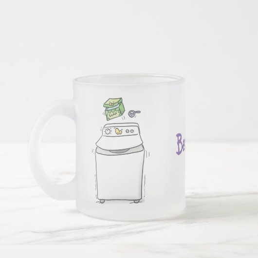 Tasse Givré Illustration de lave-linge mignonne (Gauche)