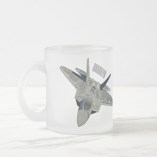 Tasse Givré Illustration de l'avion de chasse (Gauche)