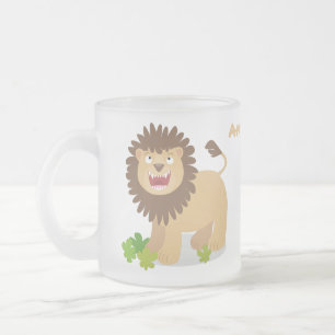 Tasse Givré Illustration de l'effervescence de lions heureux