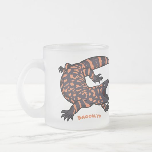 Tasse Givré Illustration de lézard géant affamé (Gauche)