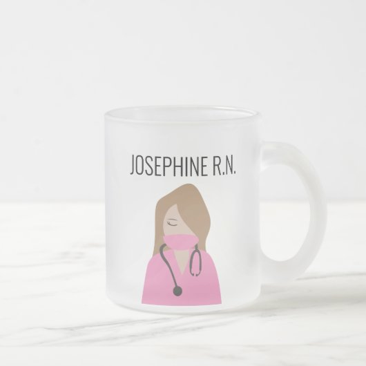 Tasse Givré Illustration de l'infirmière Merci (Droit)