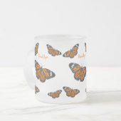 Tasse Givré Illustration de papillon monarque (Devant gauche)