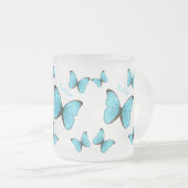Tasse Givré Illustration de papillons Morpho (Devant droit)