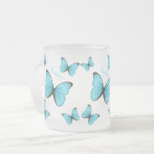 Tasse Givré Illustration de papillons Morpho (Devant gauche)