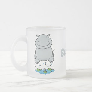 Tasse Givré Illustration de saut en hippo mignon
