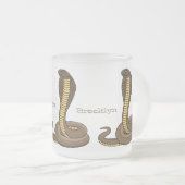 Tasse Givré Illustration de serpent à cobra Brown (Devant droit)