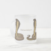 Tasse Givré Illustration de serpent à cobra Brown (Devant gauche)