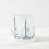 Tasse Givré Illustration de voilier (Devant gauche)