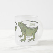 Tasse Givré Illustration d'Iguana (Devant droit)