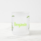 Tasse Givré Illustration drôle de mante verte en prière (Centre)