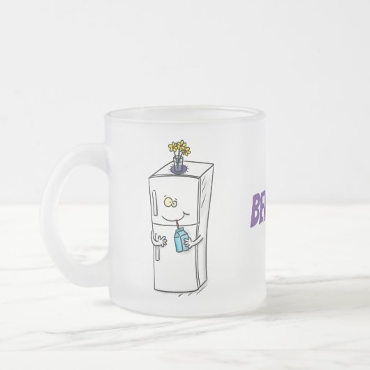 Tasse Givré Illustration drôle de réfrigérateur (Gauche)