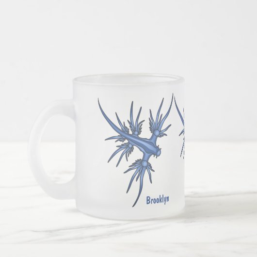 Tasse Givré Illustration du dragon bleu des limaces de mer (Gauche)