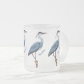 Tasse Givré Illustration du grand héron bleu (Devant droit)