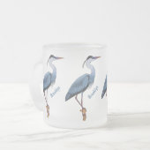Tasse Givré Illustration du grand héron bleu (Devant gauche)