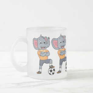 Tasse Givré Illustration du joueur de football éléphant