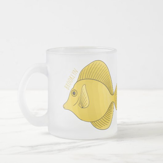 Tasse Givré Illustration du poisson-tang jaune (Gauche)