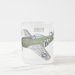 Tasse Givré Illustration d'un avion militaire