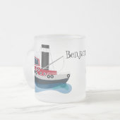Tasse Givré Illustration d'un bateau à chalutier mignon (Devant gauche)