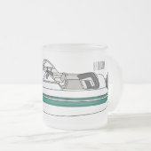 Tasse Givré Illustration d'un bateau à moteur (Devant droit)