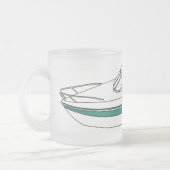 Tasse Givré Illustration d'un bateau à moteur (Gauche)