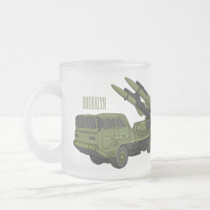 Tasse Givré Illustration d'un camion de missiles militaires