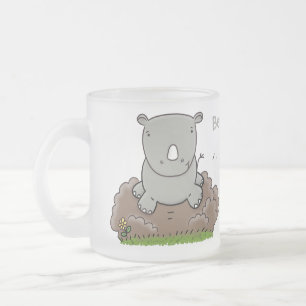 Tasse Givré Illustration d'un petit rhinocéros
