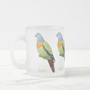 Tasse Givré Illustration d'un pigeon à cou rose