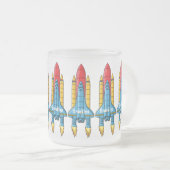 Tasse Givré Illustration d'un vaisseau de fusées (Devant droit)