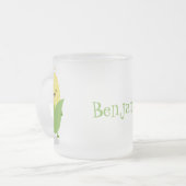 Tasse Givré Illustration d'une caricature de maïs joyeux (Devant gauche)