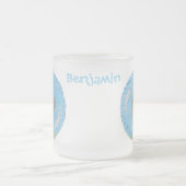 Tasse Givré Illustration d'une mignonne raie manta et de bulle (Centre)