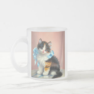 Tasse Givré Illustration vintage Calico Kitten