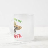 Tasse Givré Ils m'appellent El Jefe Funny Skeleton Mexicain po (Devant gauche)