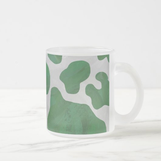 Tasse Givré Impression verte et blanche de vache (Droit)