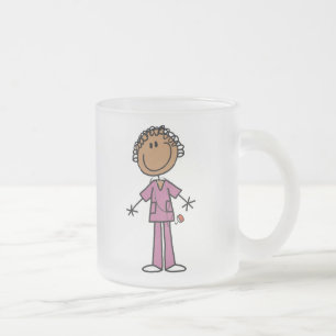 Tasse Givré Infirmière féminine afro-américaine en bâtonnets