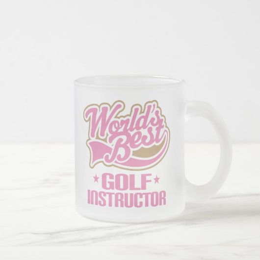 Tasse Givré Instructeur mignon de golf (Droit)