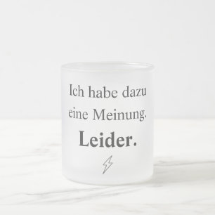 Tasse Givré J'ai une opinion là-dessus. Malheureusement.
