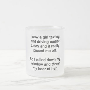 Tasse Givré J'ai vu une fille texter