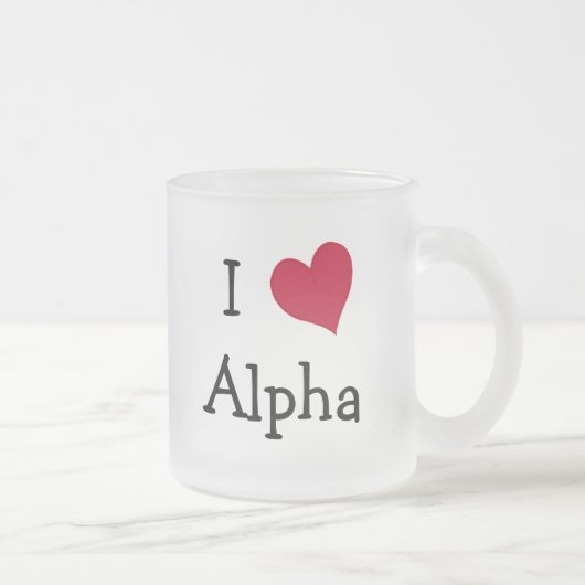 Tasse Givré J'aime Alpha (Droit)