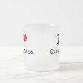 Tasse Givré J'aime des cappuccinos (Centre)