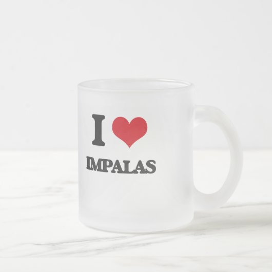 Tasse Givré J'aime des impalas (Droit)